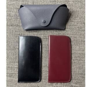 Faux Leather Eyeglass Case Bundle